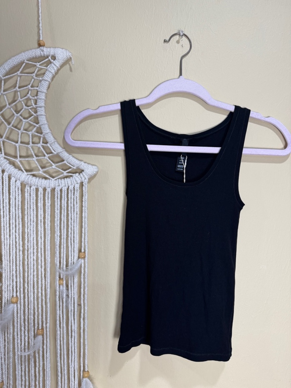 SKIMS Classic Black Ribbed Tank Top